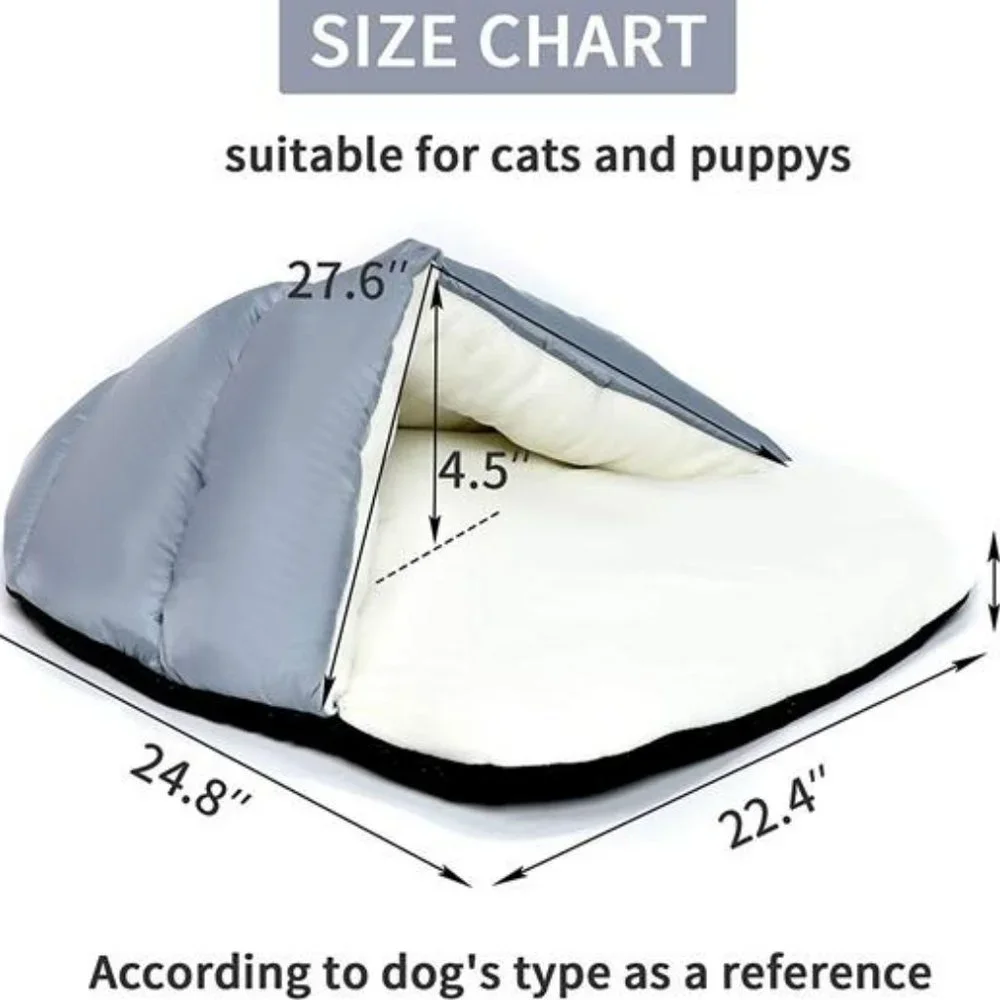 Ultra Soft Polar Fleece Dog Cat Bed Washable Pet Cave Bed for Small Medium Pets